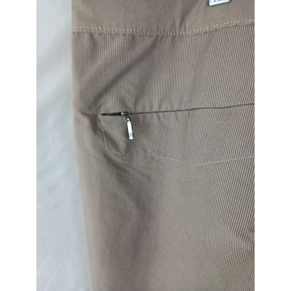 North Face Shorts Mens 40 Beige Striped Chino Flat Front Zip‎ Pocket Casual